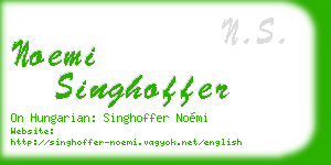 noemi singhoffer business card
